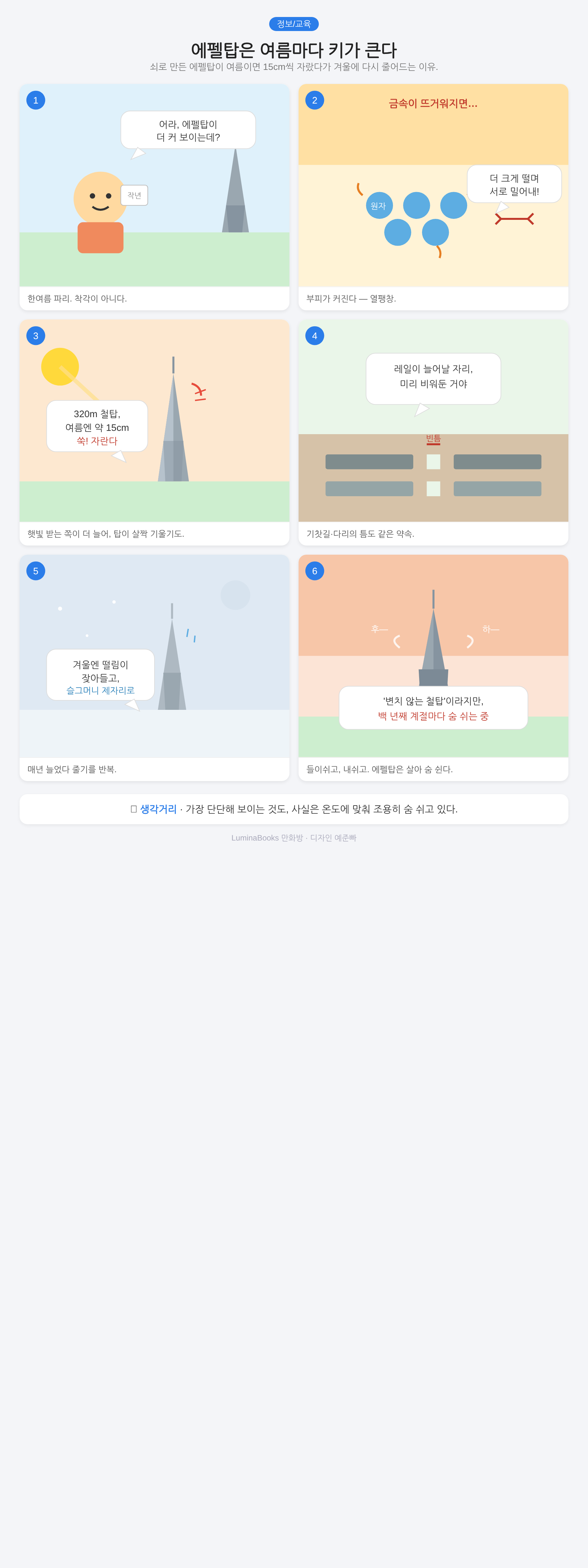 에펠탑은 여름마다 키가 큰다