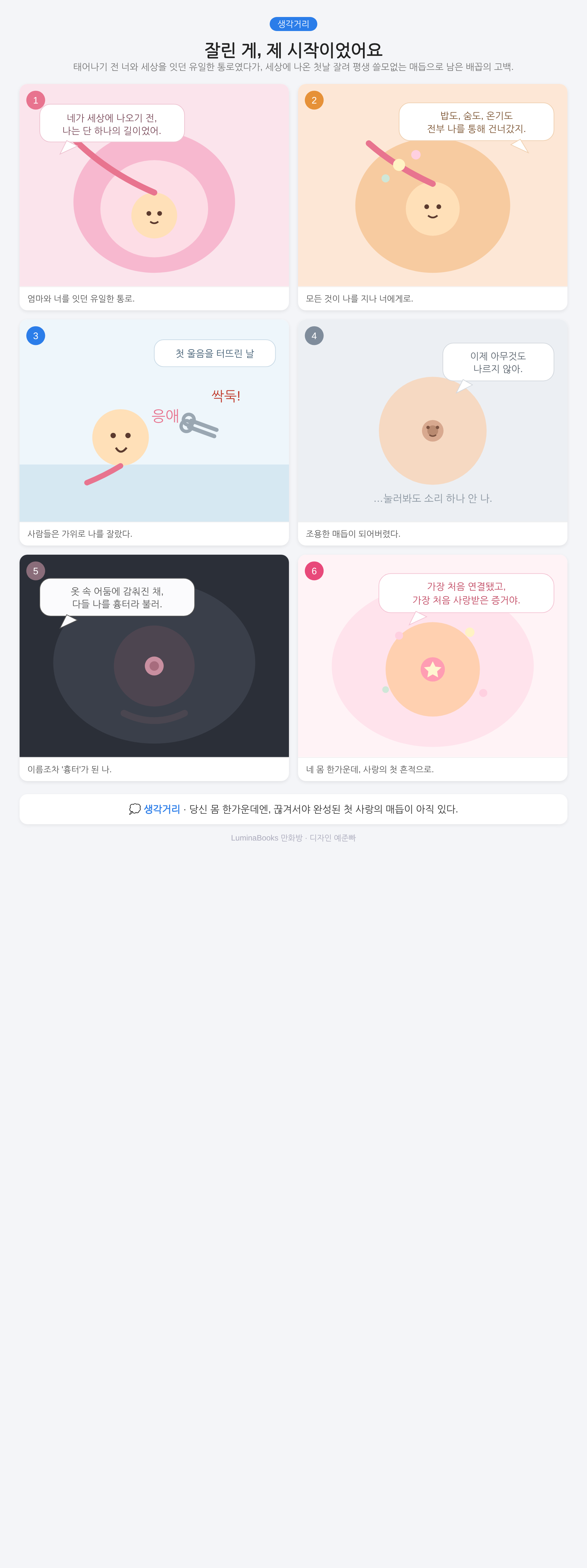 잘린 게, 제 시작이었어요