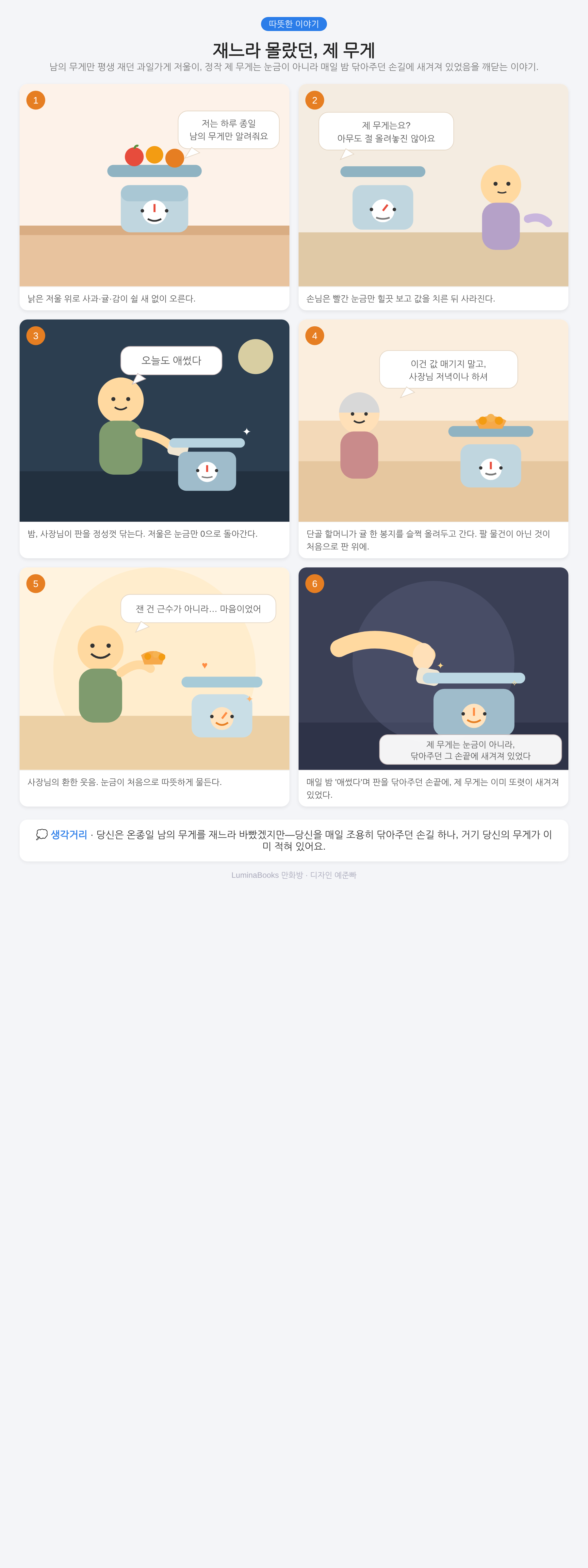 재느라 몰랐던, 제 무게